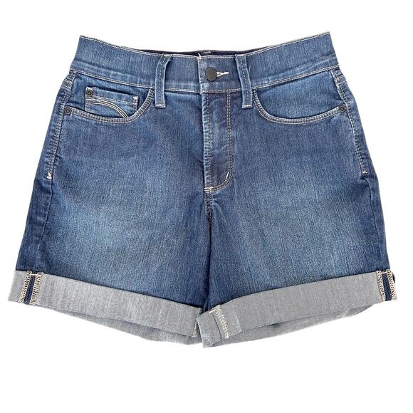 NYDJ Cuffed Jean Shorts Sz 2P - Picture 7 of 7